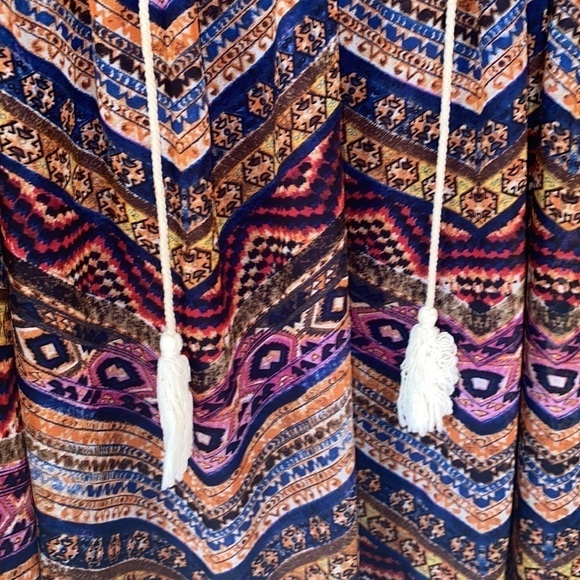 Umgee Boho dress boho hippie babydoll peasant tassel detail‎ lined - Picture 4 of 5
